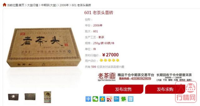 大益普洱茶投资分析：熟茶转化之王—老茶头