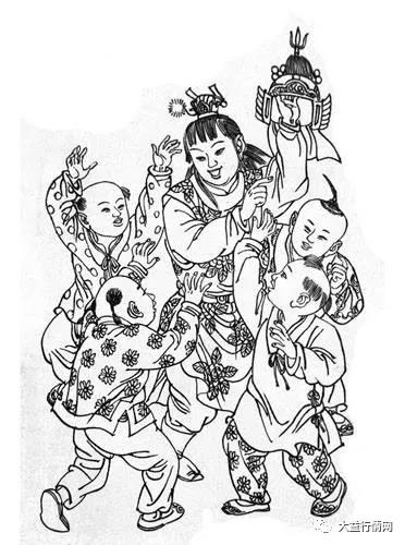 高考聊茶市 寓意吉祥的五子登科
