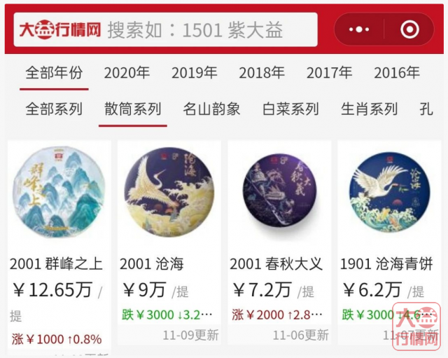 从群峰之上到沧海,大益高端茶迎来散提收藏时代