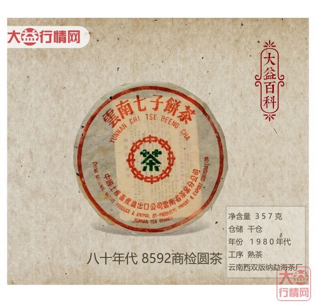 【大益百科】八十年代 8592商检圆茶